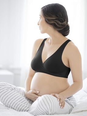 BLACK MEDELA MATERNITY NURSING BRA